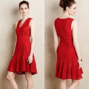 Anthropologie San & Soni | Red Dress | Size 6